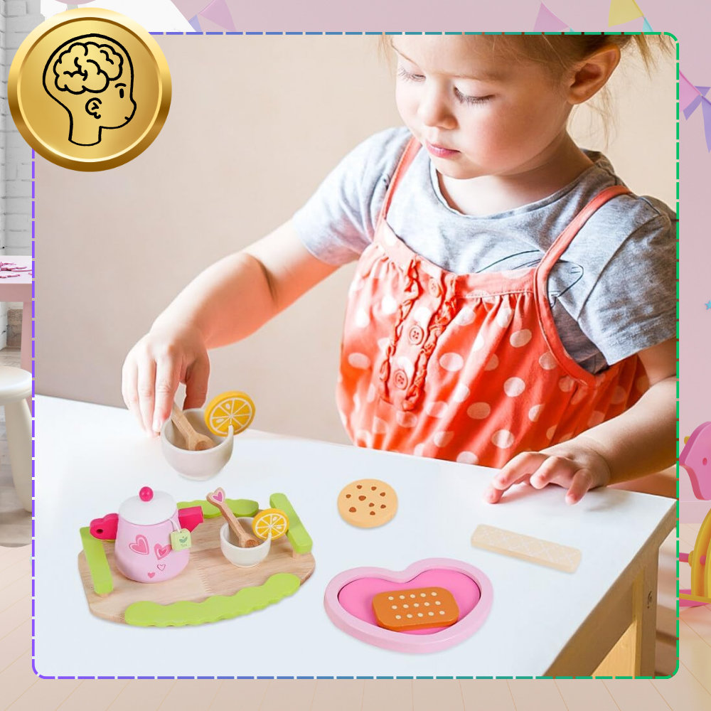 Wooden Tea Set for Kids Large Creative Play Set