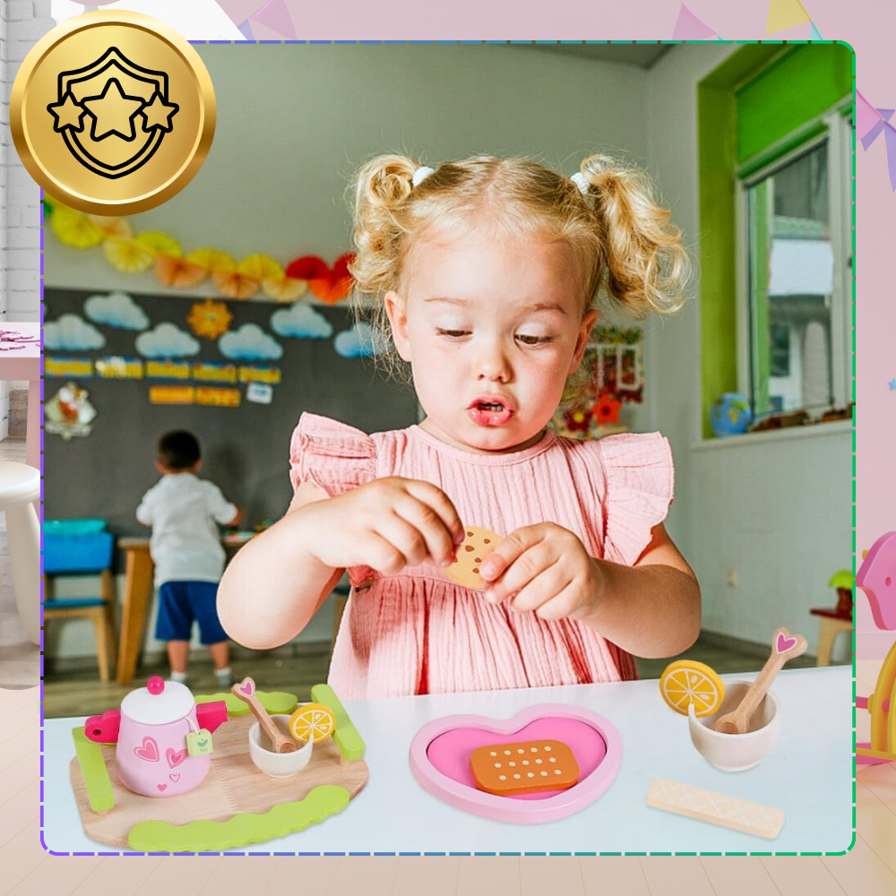 Wooden Tea Set for Kids Large Creative Play Set