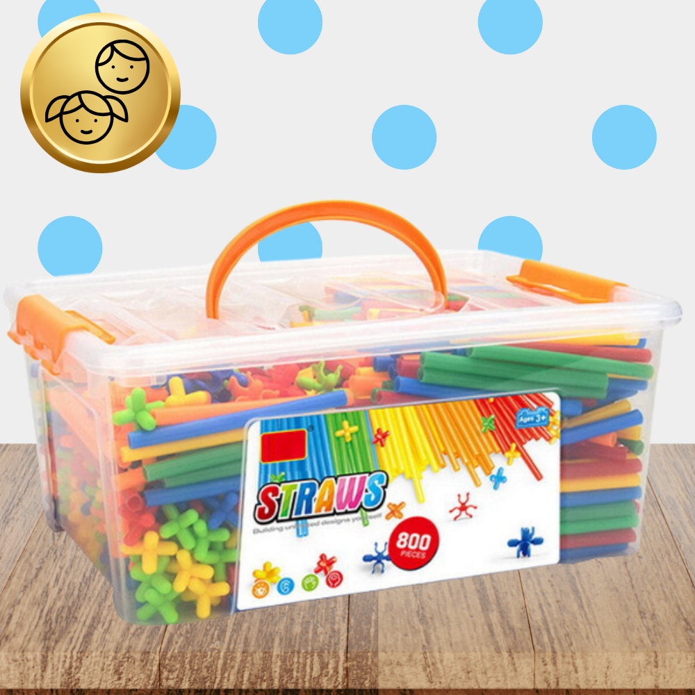 Bakalu Construction Building Blocks Set 800 Pieces Creative Straws