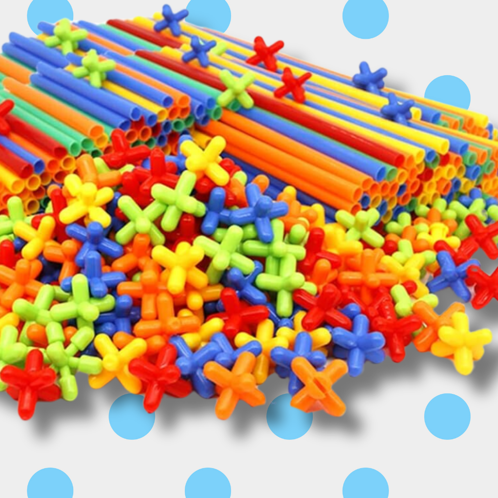 Bakalu Construction Building Blocks Set 800 Pieces Creative Straws