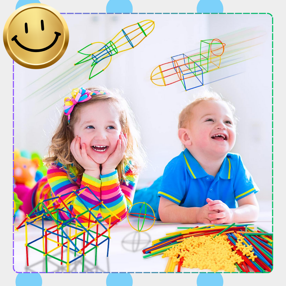 Bakalu Construction Building Blocks Set 800 Pieces Creative Straws