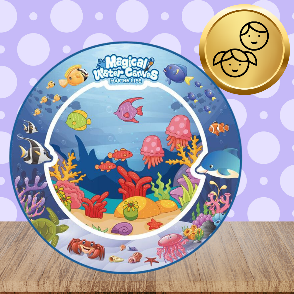 XXL Water Drawing Mat 80 cm with Accessories (Underwater World)