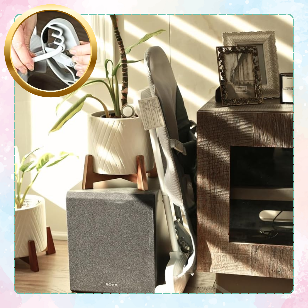 Bakalu NICEkids Foldable Baby Bouncer with Piano and Toys, Pink