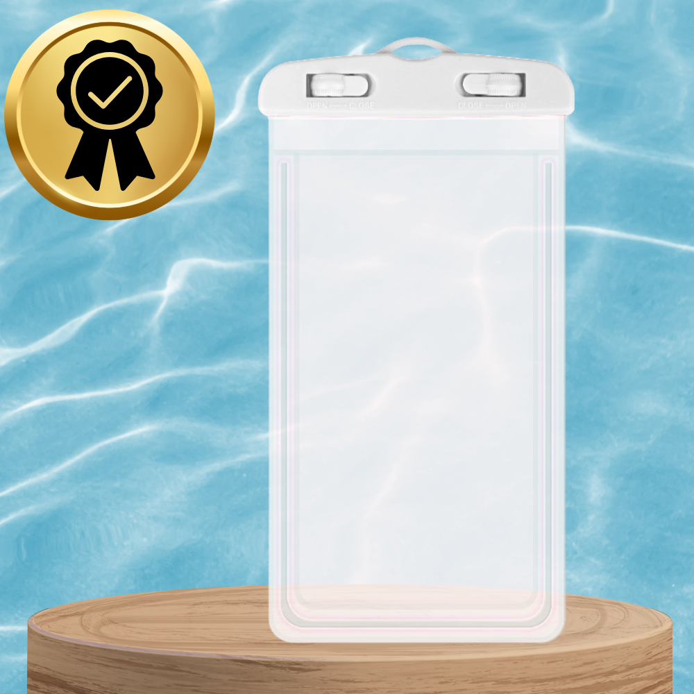 Bakalu Universal Waterproof Phone Case up to 6.85\", White
