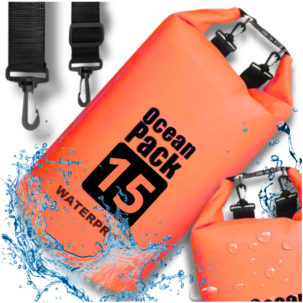 Vandeniui atsparus maišas Bakalu 15L, oranžinis