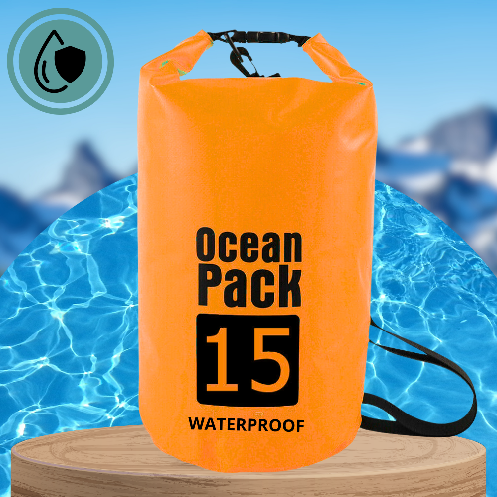 Vandeniui atsparus maišas Bakalu 15L, oranžinis