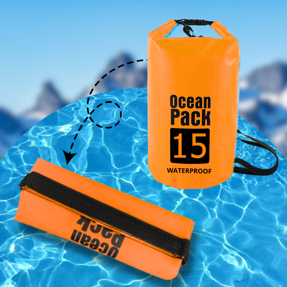 Vandeniui atsparus maišas Bakalu 15L, oranžinis