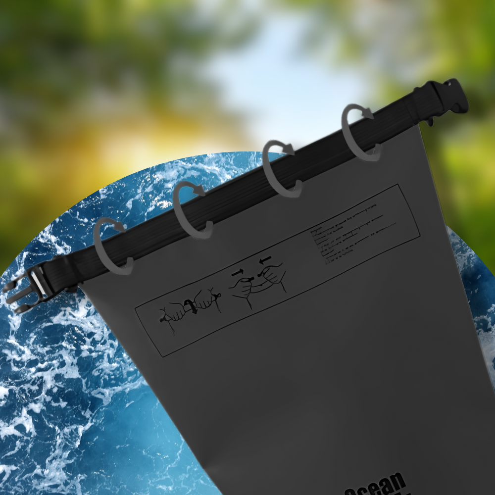 Bakalu Waterproof Dry Bag 15L, Black