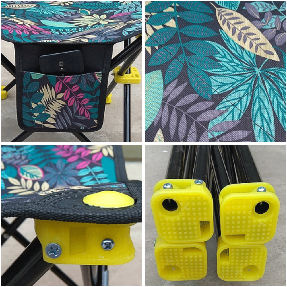 Folding Camping Chair with Backrest and Pocket IDI-102