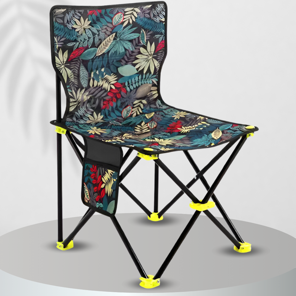 Folding Camping Chair with Backrest and Pocket IDI-102
