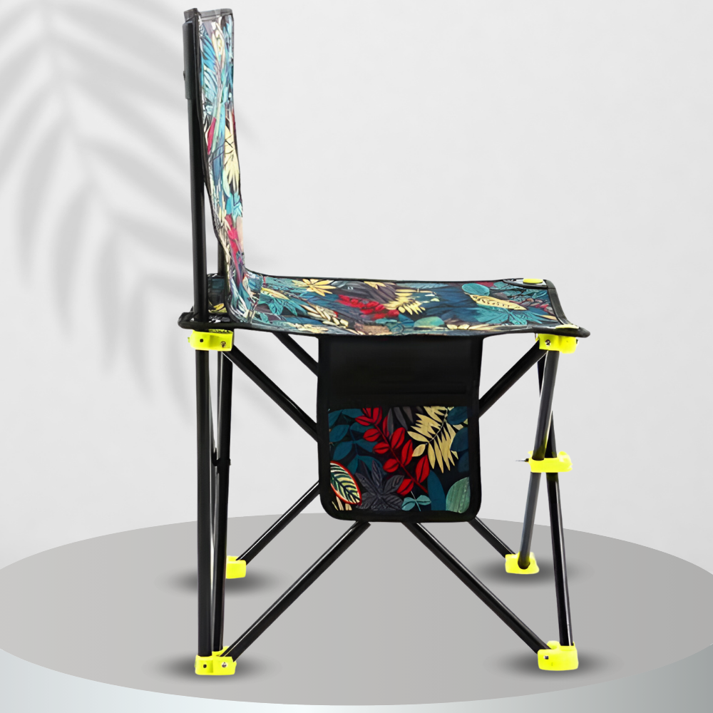 Folding Camping Chair with Backrest and Pocket IDI-102