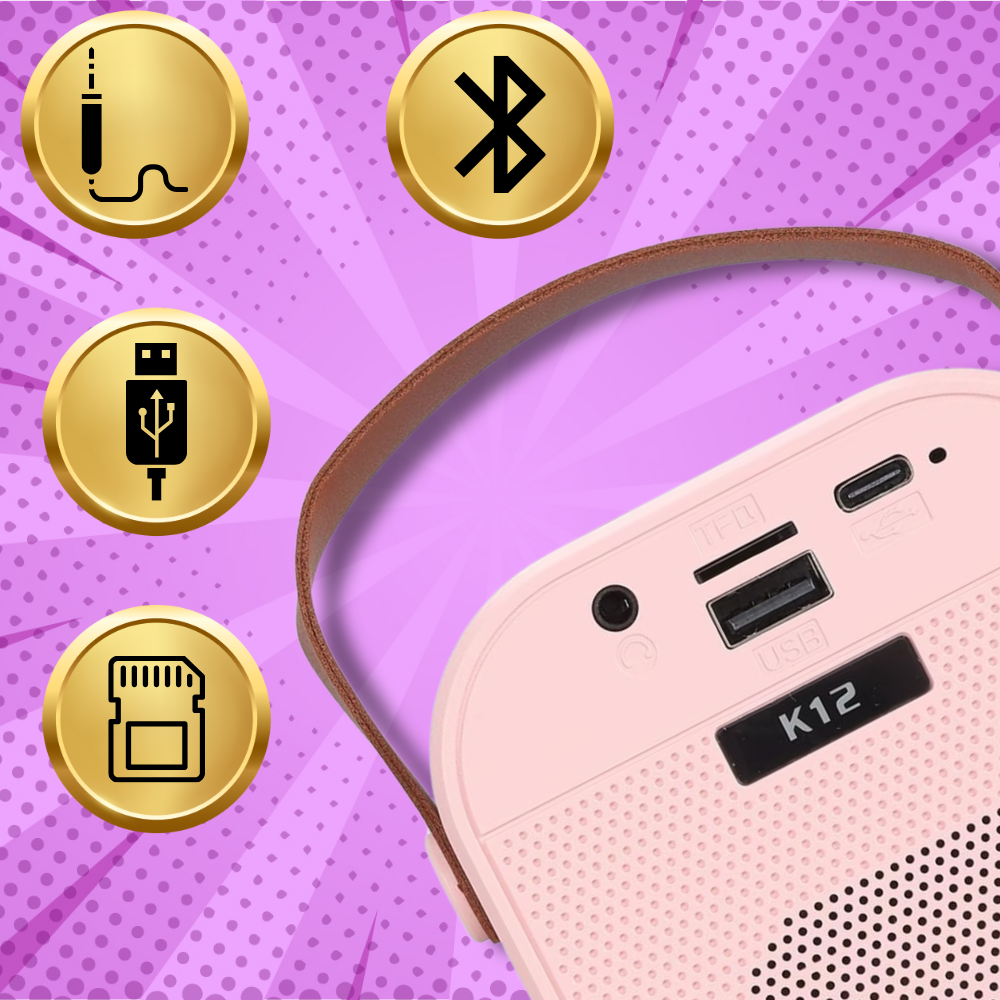 Wireless Bluetooth Karaoke Speaker with Microphone and RGB