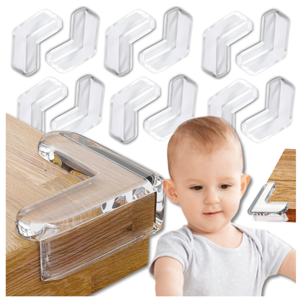 Bakalu Furniture Corner Protectors, Transparent, 12 Pcs