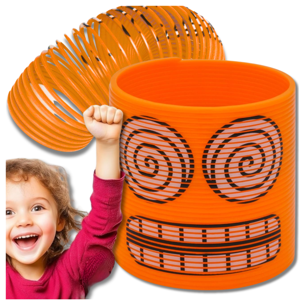 Bakalu Magic Springs Emoji Toy Slinky, Orange