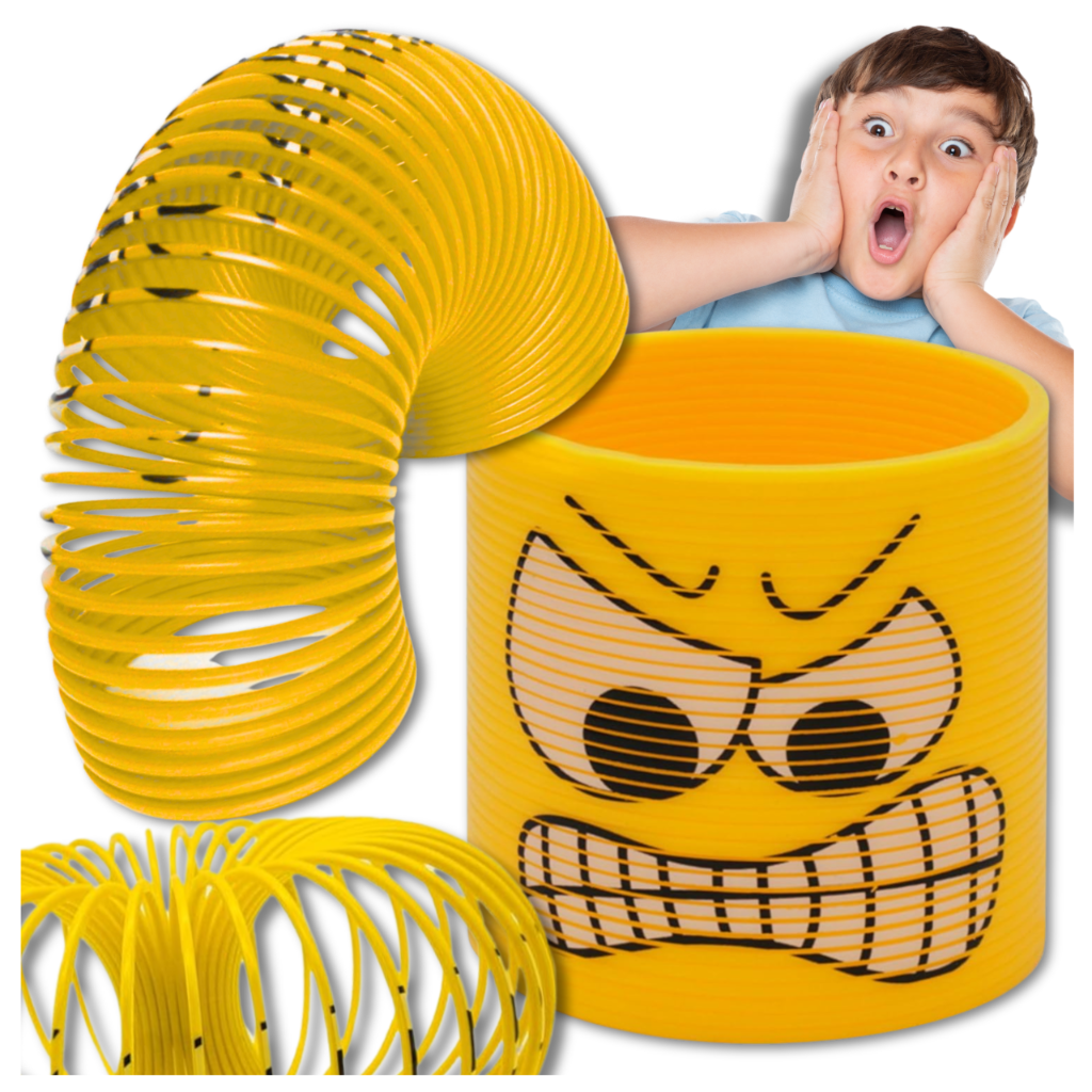 Bakalu Magic Springs Emoji Toy Spring, Yellow