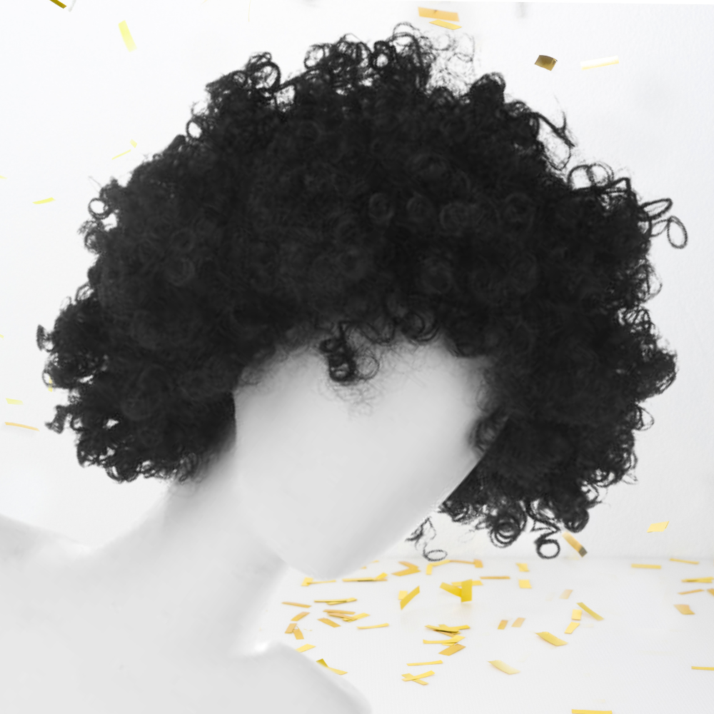 Bakalu AFRO CZARNE Black Afro Wig for Party and Carnival