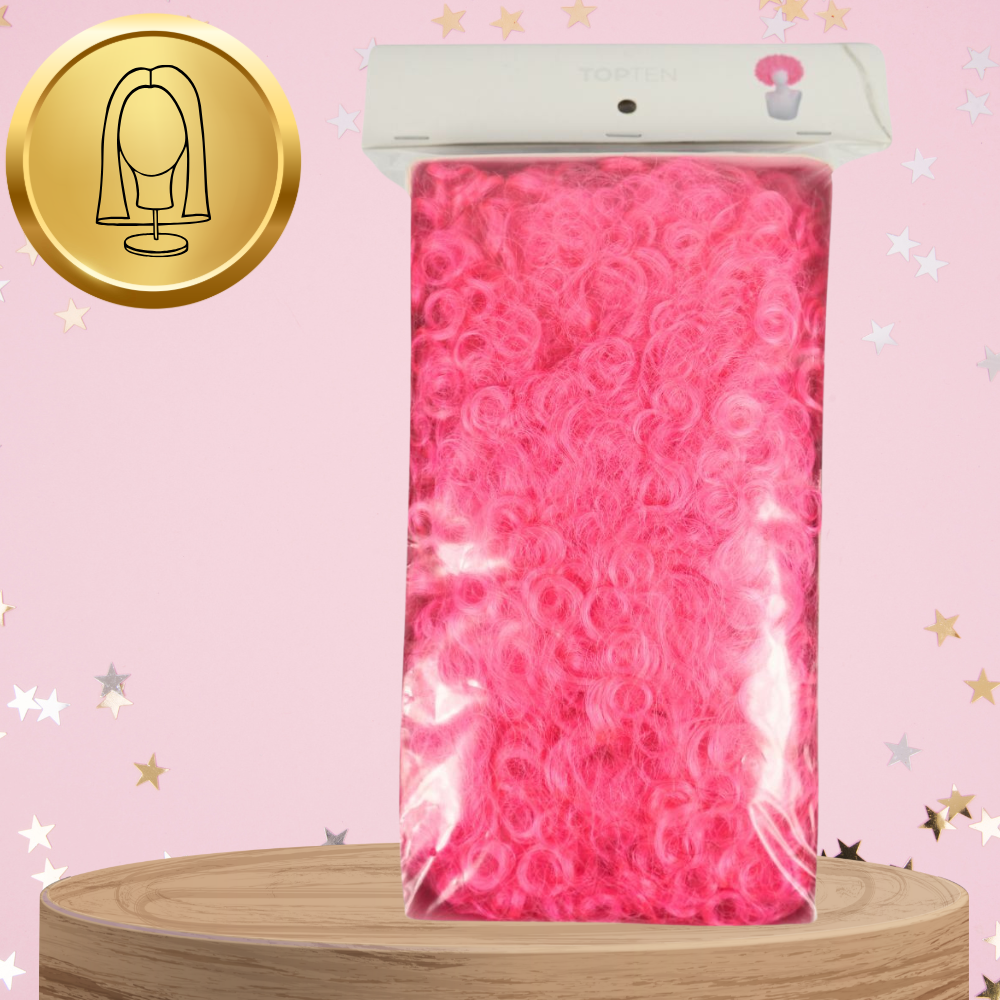 Pink Afro Wig for Parties and Carnivals