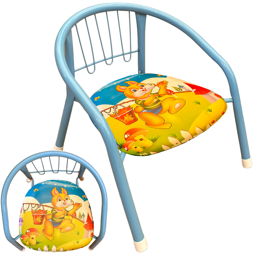 Children’s Metal Chair with Soft Seat, for Kids Aged 1–4 Years