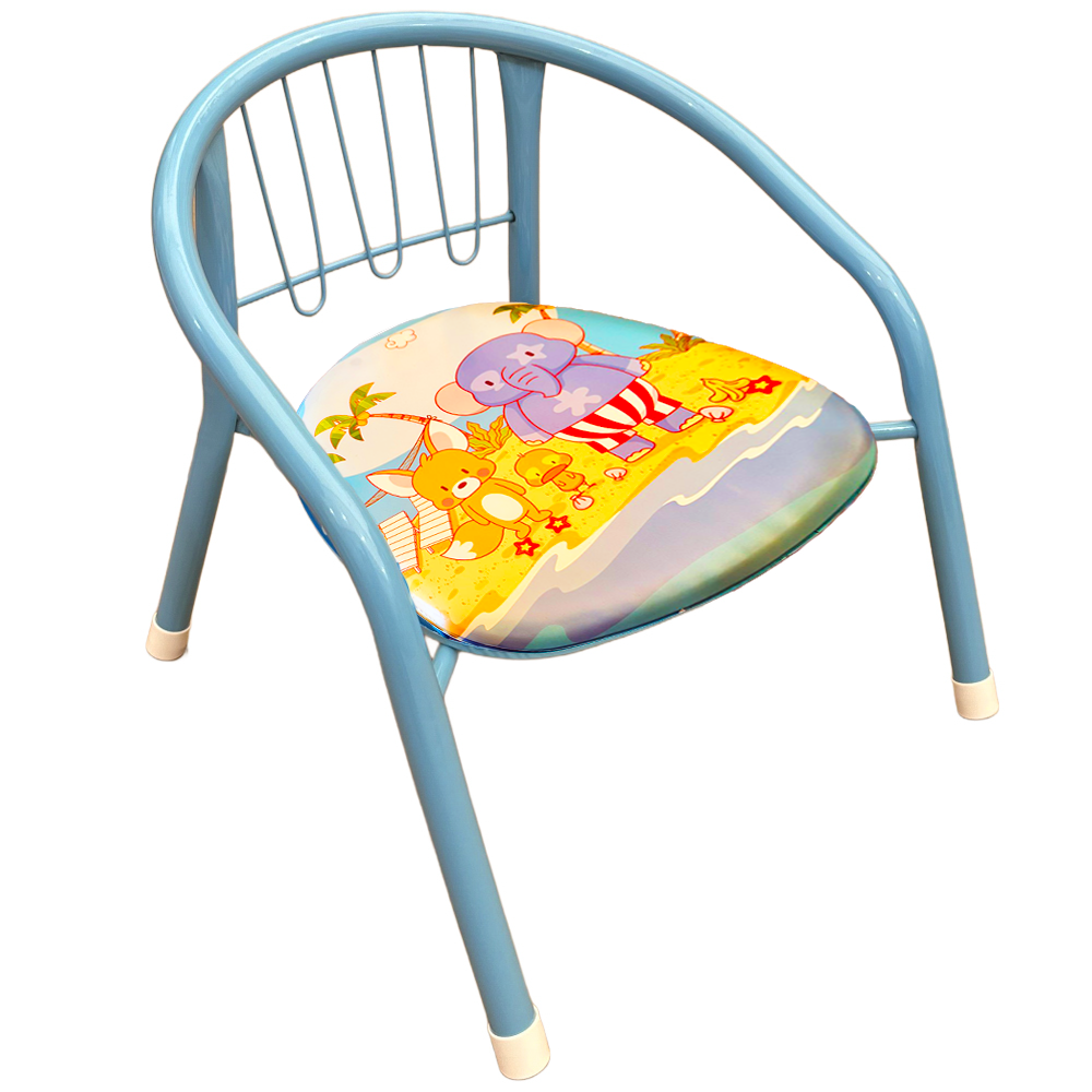 Children’s Metal Chair with Soft Seat, Ergonomic, for Ages 1–4