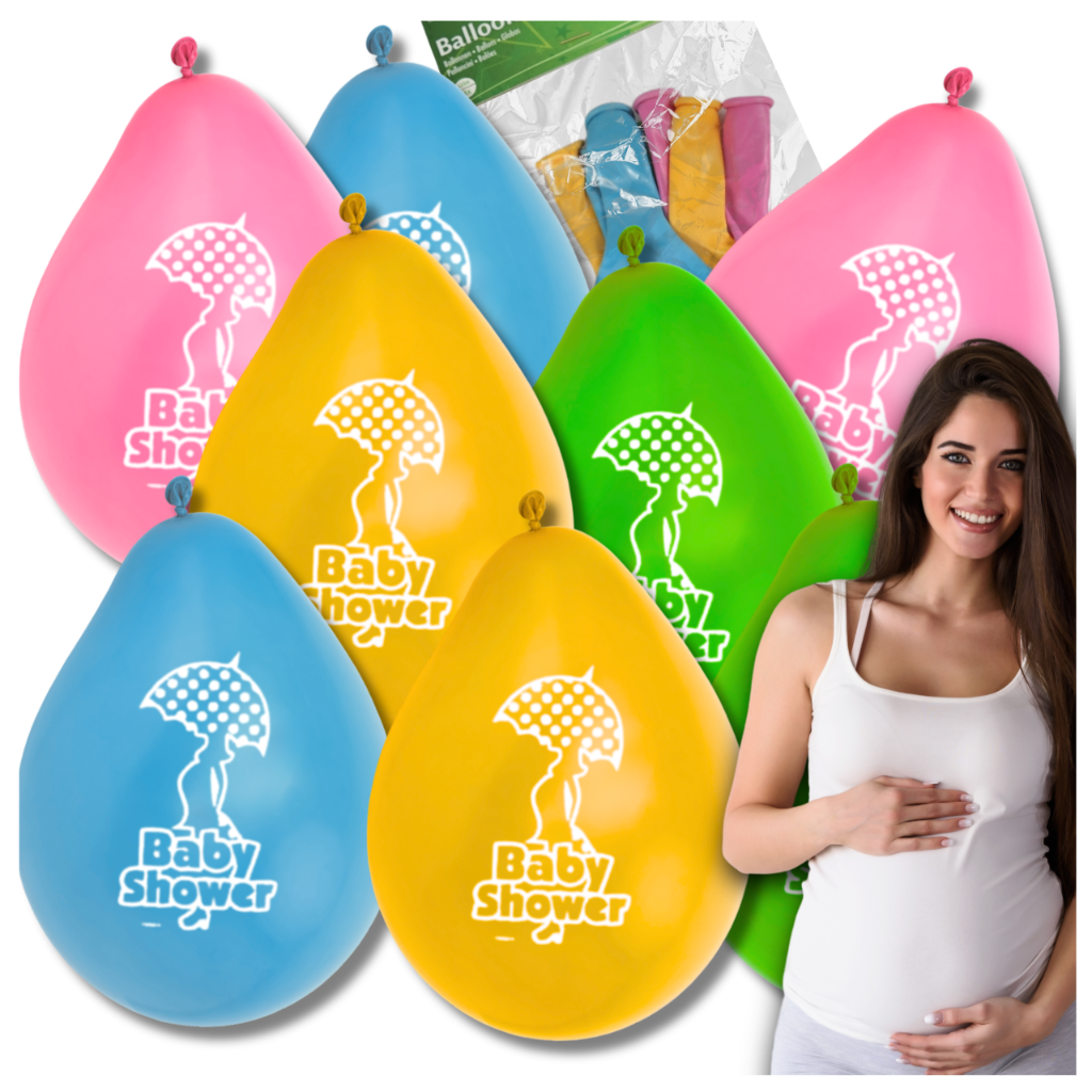 Bakalu Baby Shower Colorful Balloons, 8 Pcs, 30 cm
