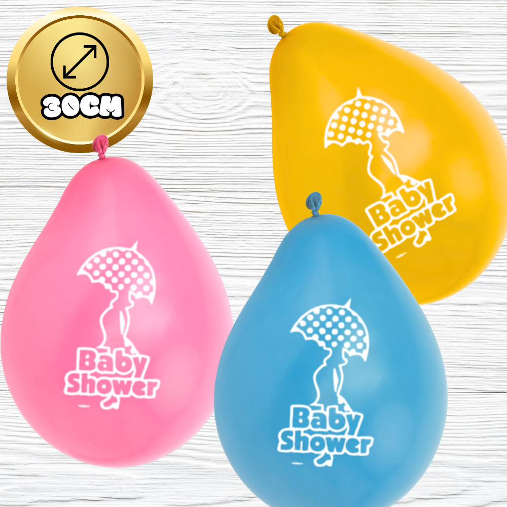 Bakalu Baby Shower Colorful Balloons, 8 Pcs, 30 cm