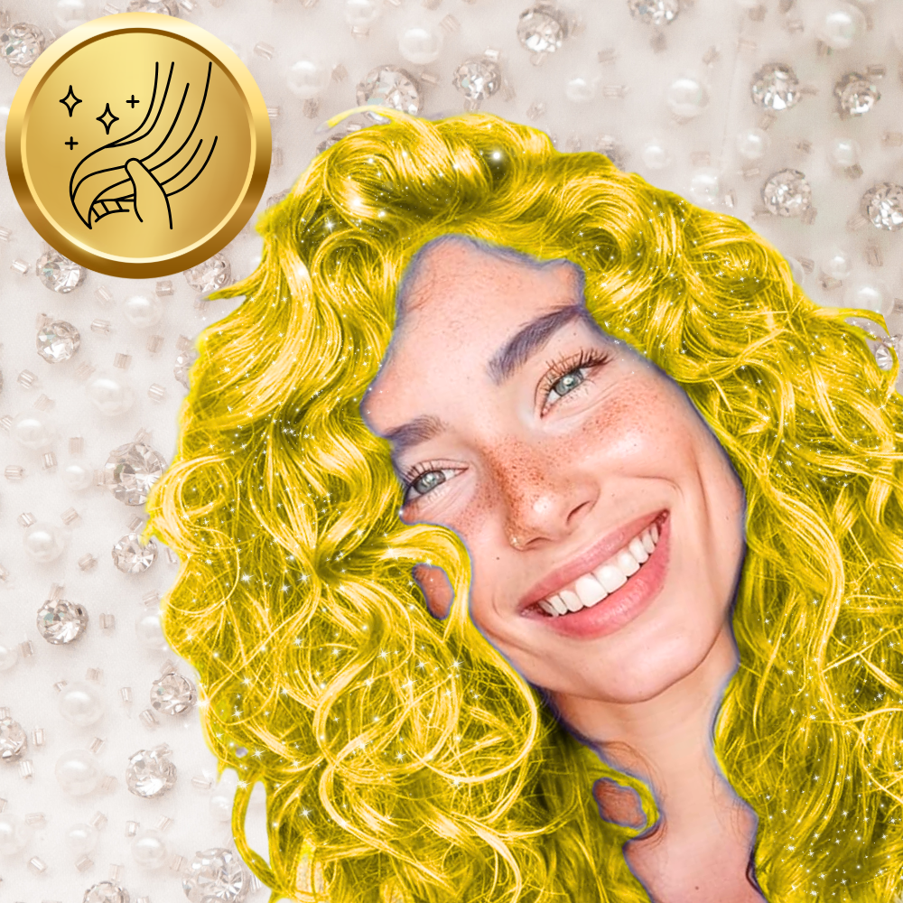 Bakalu Glitter Hair Color Spray, Yellow, 250 ml
