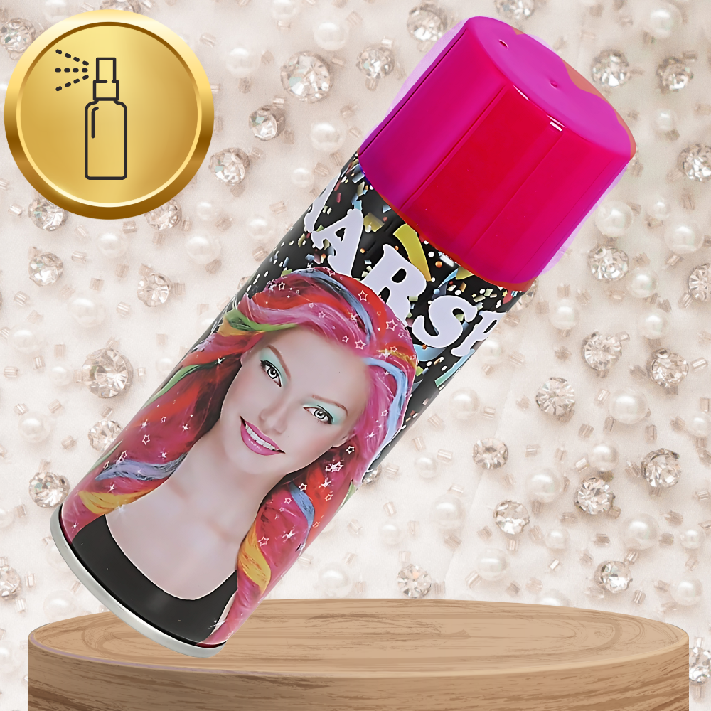 Temporary Hair Color Spray with Glitter 250 ml, Pink