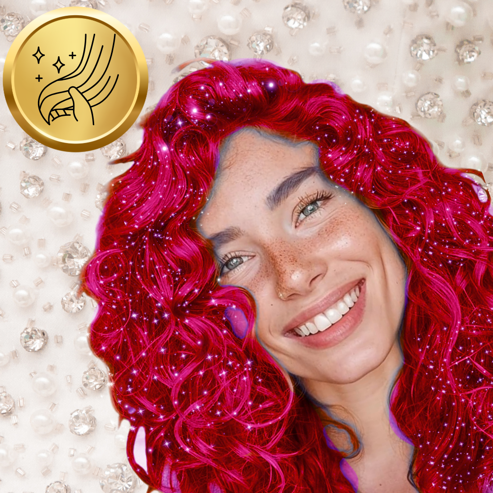 Temporary Hair Color Spray with Glitter 250 ml, Pink