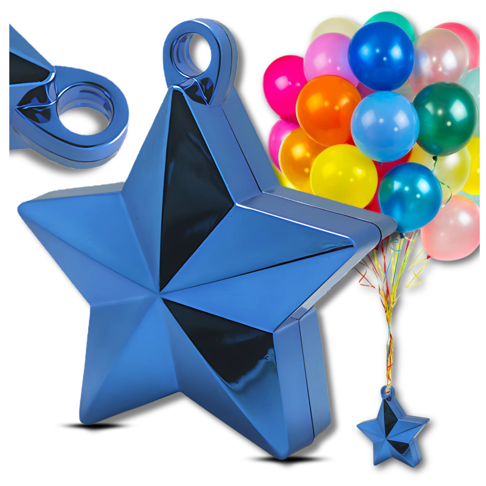 Bakalu Balloon Weight Star, Blue, 10 cm