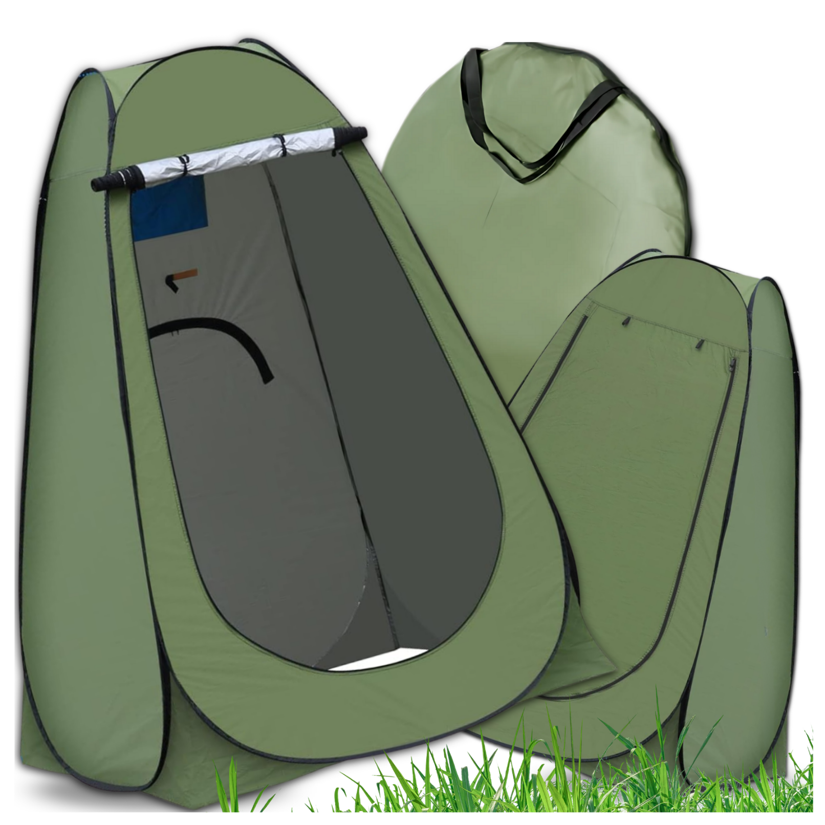 Pop Up Privacy Tent for Camping Shower Toilet & Changing Room 190x120cm, Green