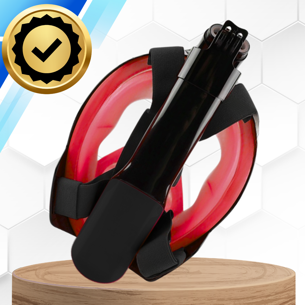 Bakalu Full Face Snorkeling Mask L/XL, Black/Red