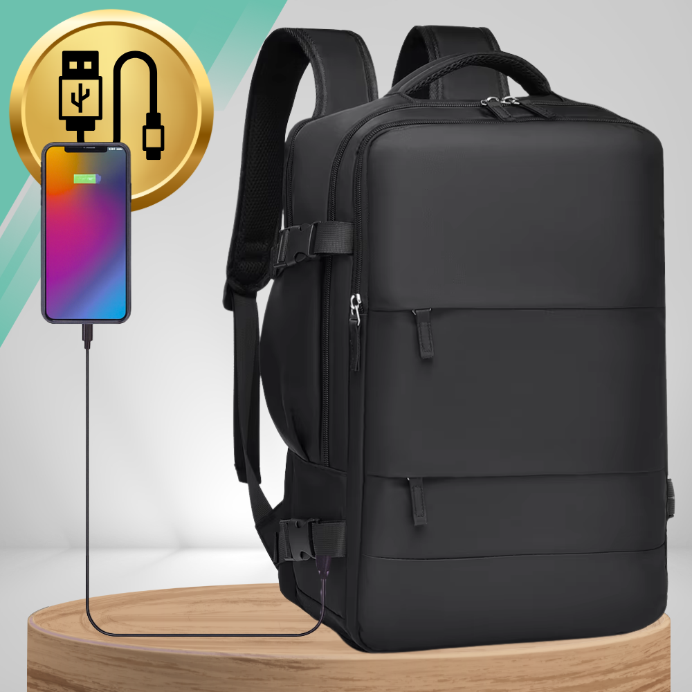 Kelioninė kuprinė rankiniam bagažui 40x30x20 cm su USB jungtimi
