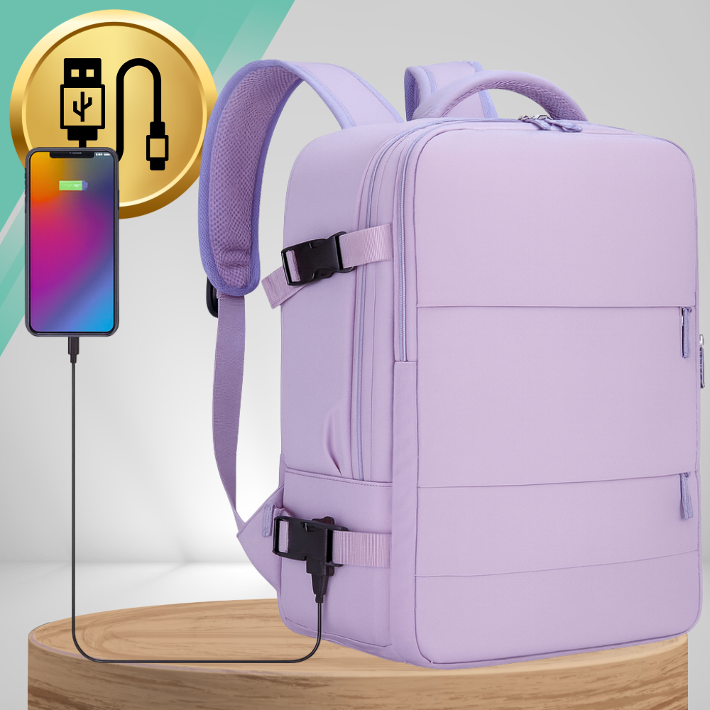 Kelioninė kuprinė rankiniam bagažui 40x30x20 cm su USB ir skyriumi kompiuteriui