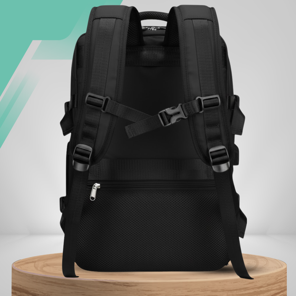 Kelioninė kuprinė rankiniam bagažui 40x30x20 cm su USB ir skyrium batams