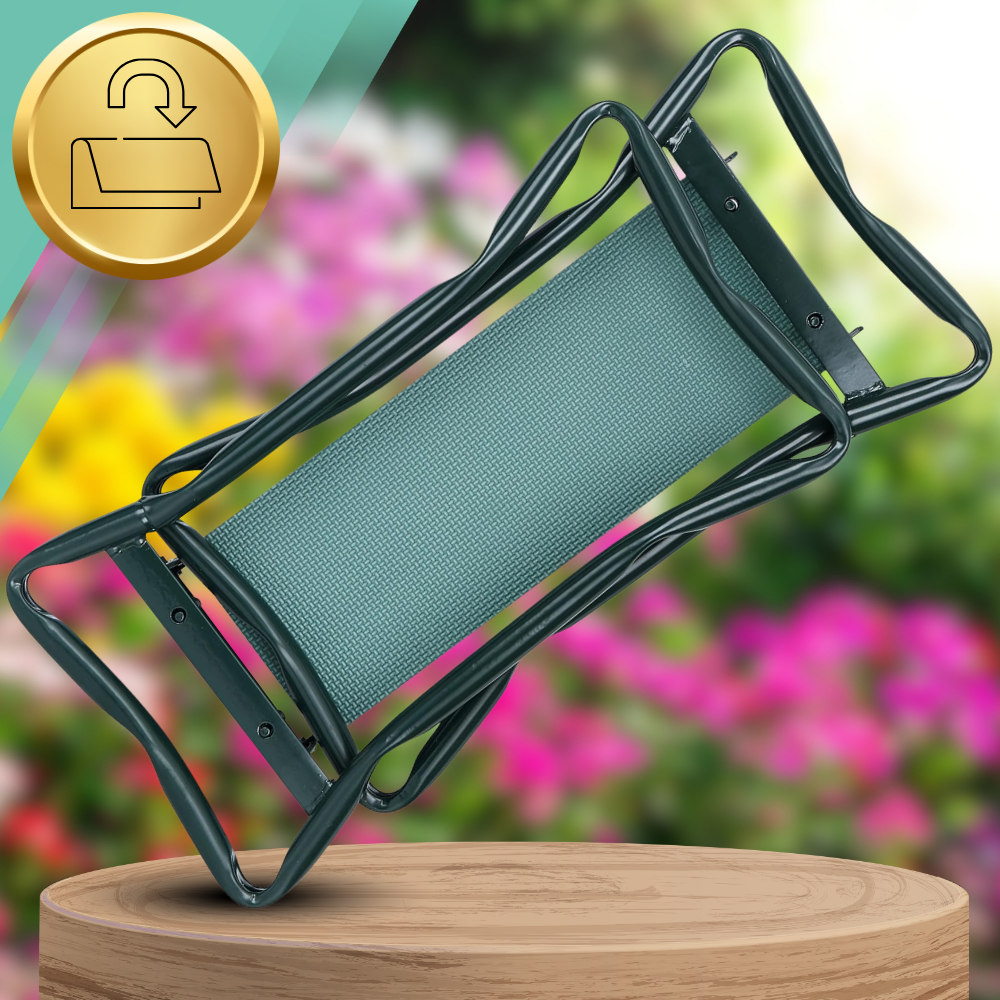 Folding Garden Kneeler and Seat Stool, Green