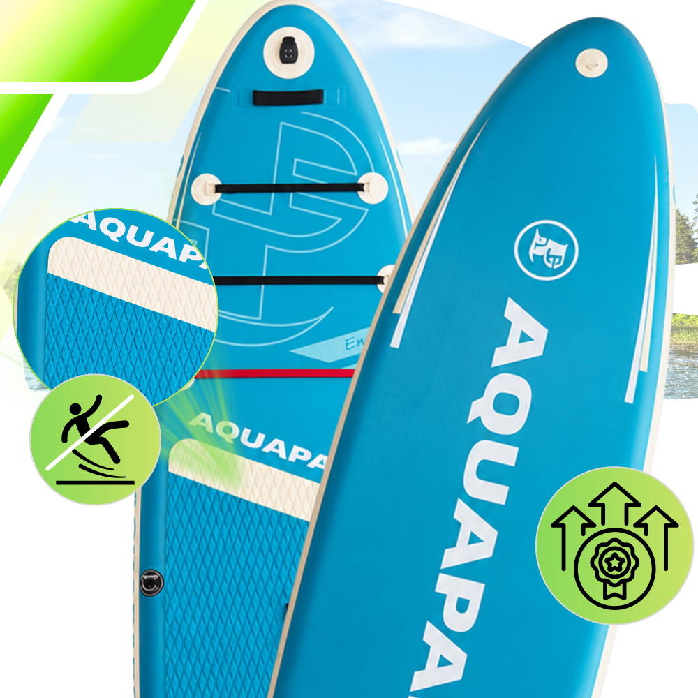 AquaPaddle Explorer pripučiama SUP irklentė su kėde, 335x84x15 cm, šviesiai mėlyna