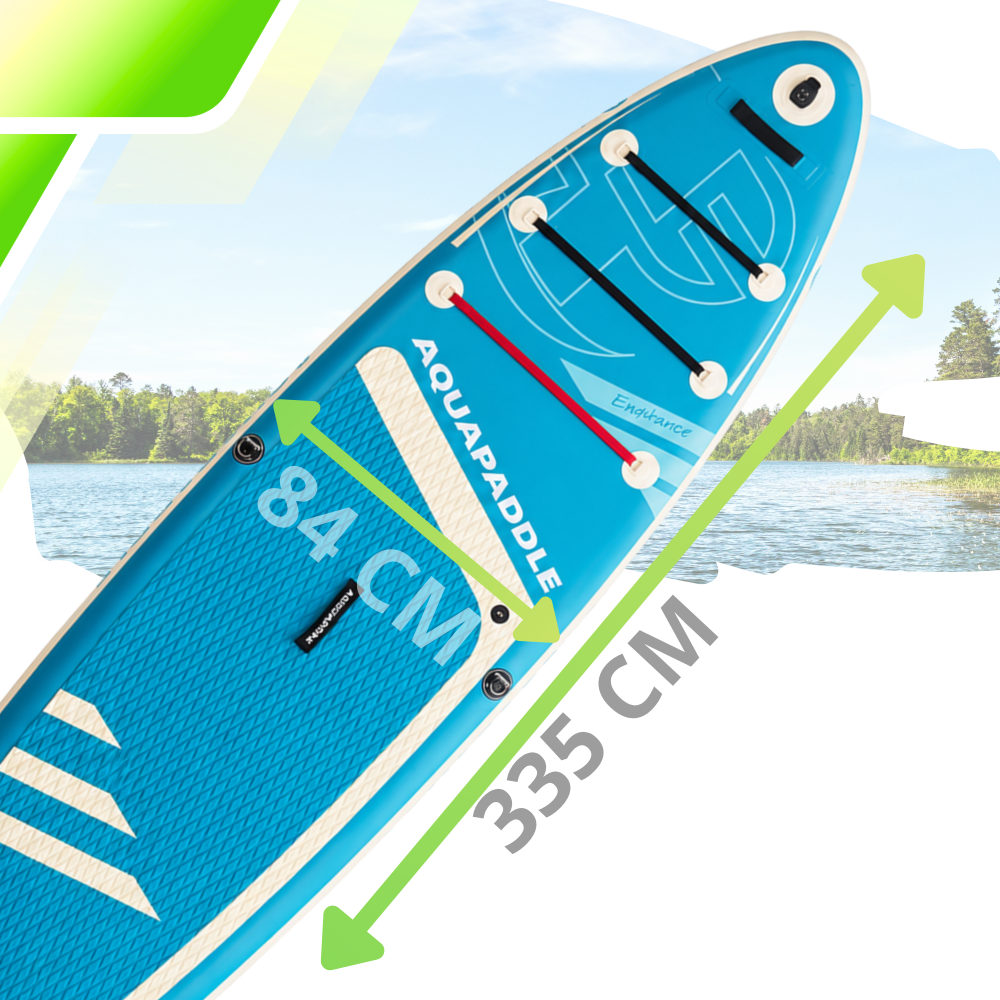 AquaPaddle Explorer pripučiama SUP irklentė su kėde, 335x84x15 cm, šviesiai mėlyna