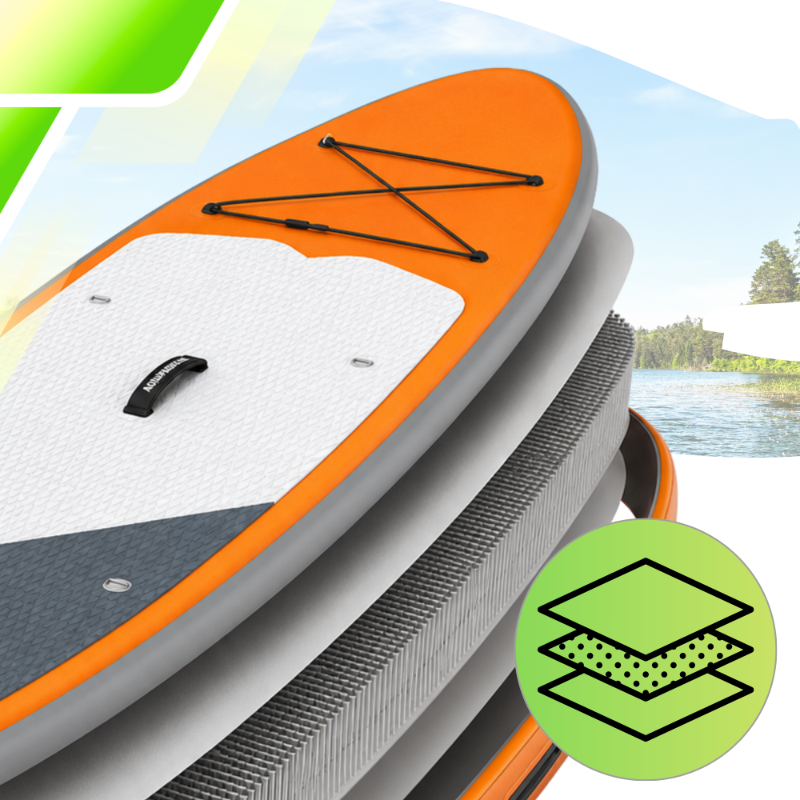 AquaPaddle Cruise Orange SUP Board 335x84x15 cm, Accessory Set