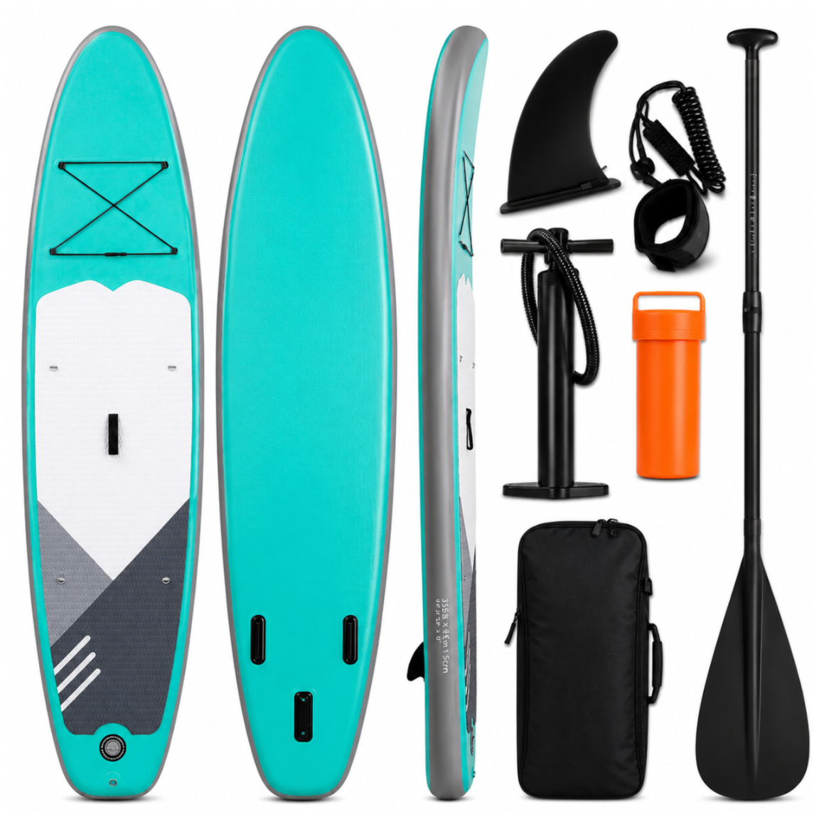 AquaPaddle Cruise pripučiama SUP irklentė su priedais 335x84x15 cm, žalia