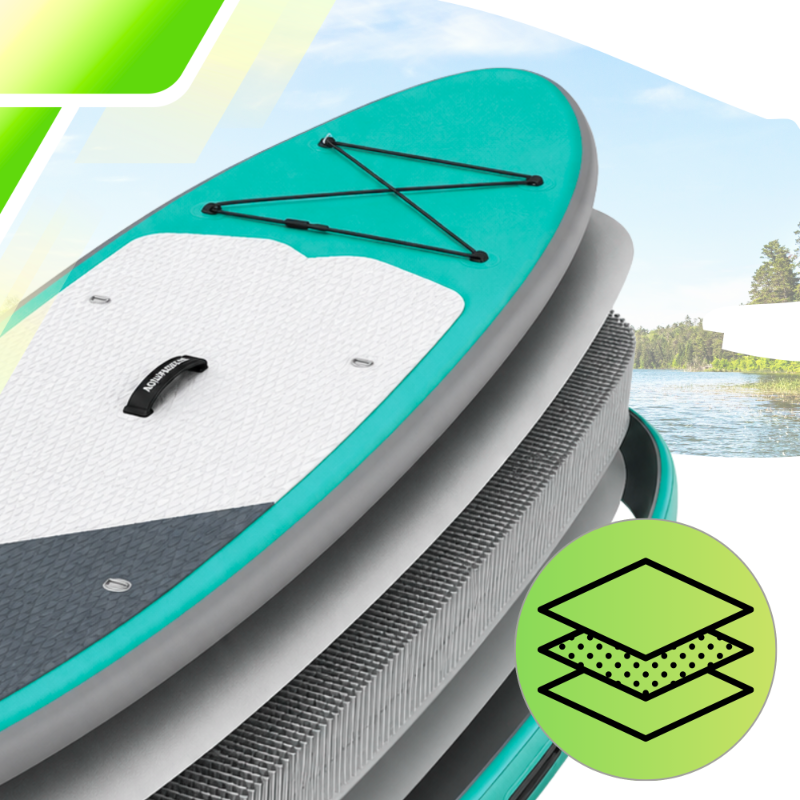 AquaPaddle SUP Board 335x84x15 cm, with Accessories, 180 kg, Cruise Green