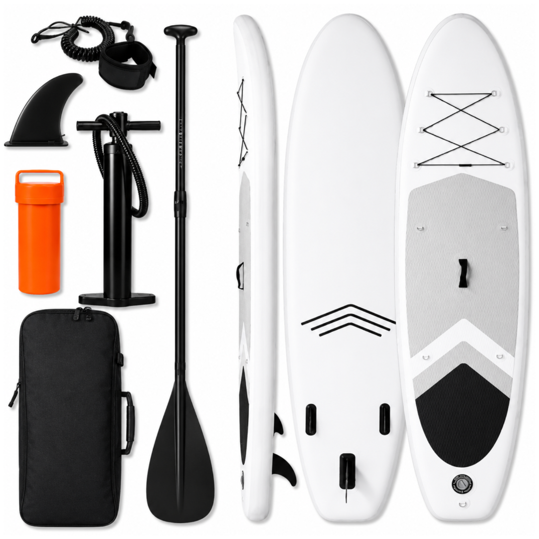 AquaPaddle SUP irklentė 335x84x15 cm su priedais, iki 180 kg, Cruise Grey White