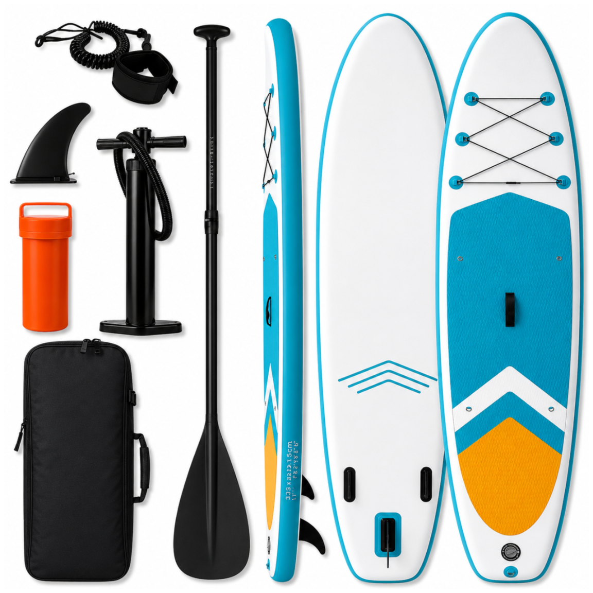 AquaPaddle Cruise SUP irklentė, 335x84x15 cm, 180 kg, oranžinė/žalia