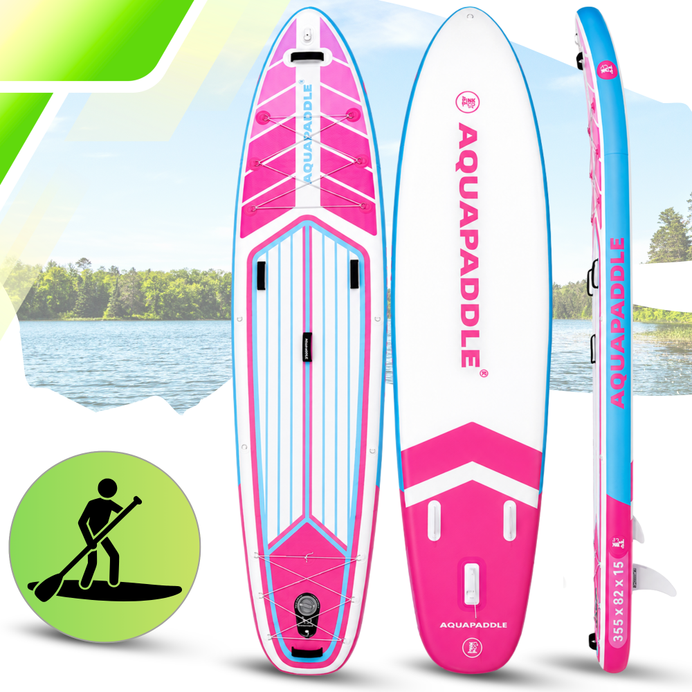 AquaPaddle SUP Board 355x82x15 cm, Navigator Pink, with Accessories