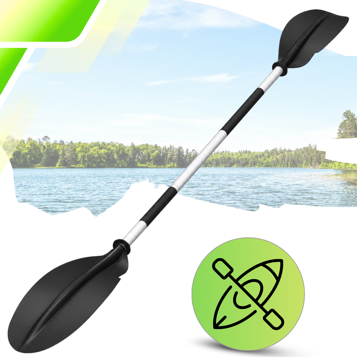 Folding Aluminum Paddle for Kayak, SUP Board and Boat, 221 cm