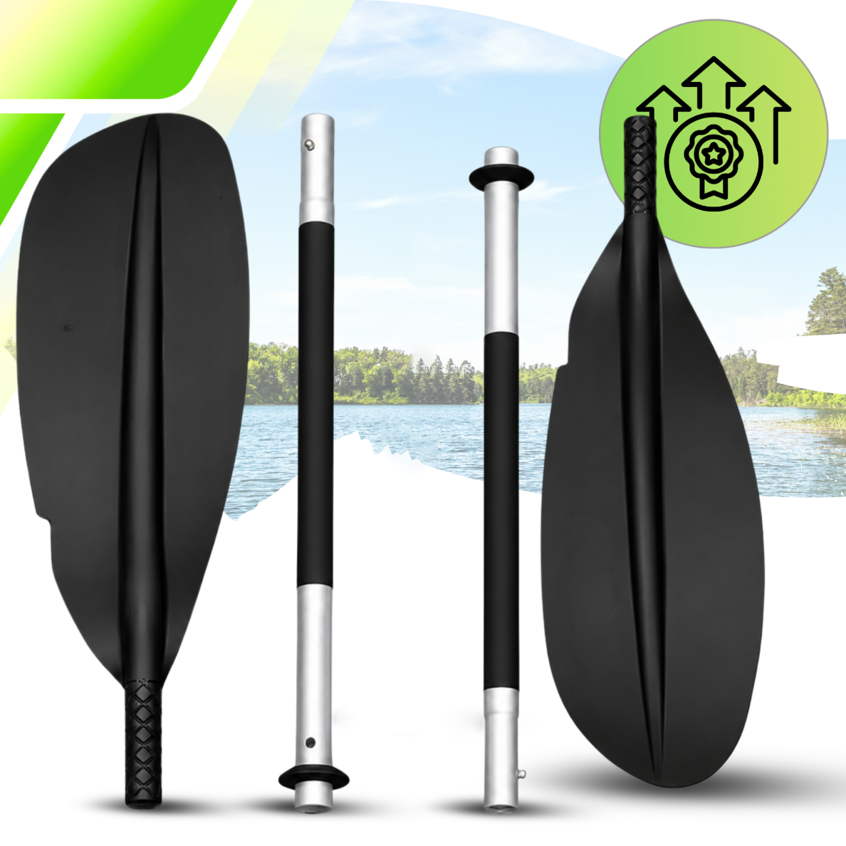 Folding Aluminum Paddle for Kayak, SUP Board and Boat, 221 cm