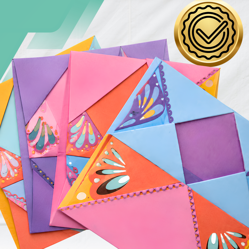Origami rinkinys vaikams, 54 lapai, 27 gyvūnų modeliai su instrukcija