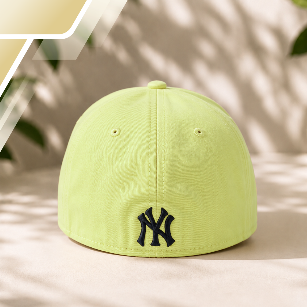 New York Yankees MLB Stretch Fit medvilninė kepurė su snapeliu, geltona