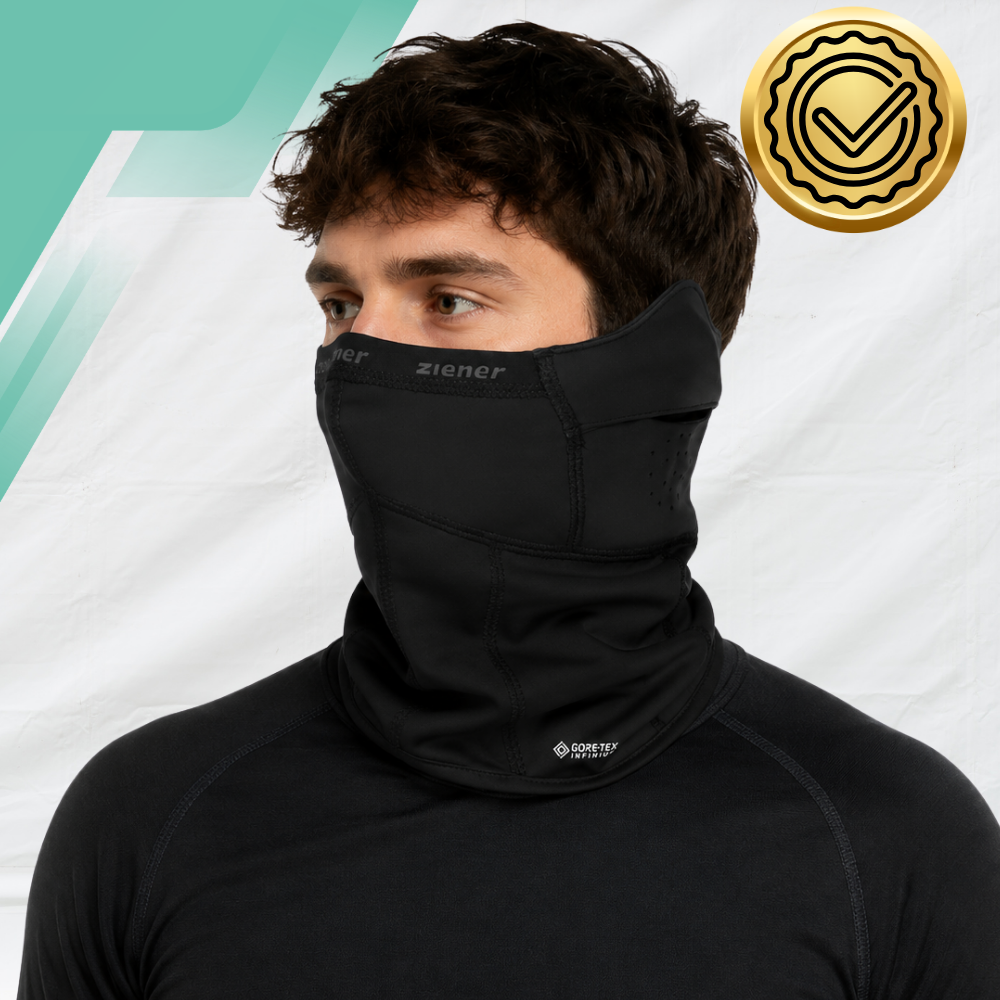 Ziener slidinėjimo ir dviračių balaklava Gore-Tex Windstopper, juoda, unisex