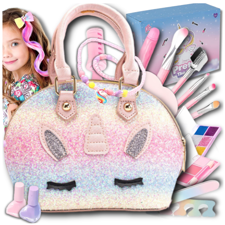 Children’s makeup and nail decorating set with carry case