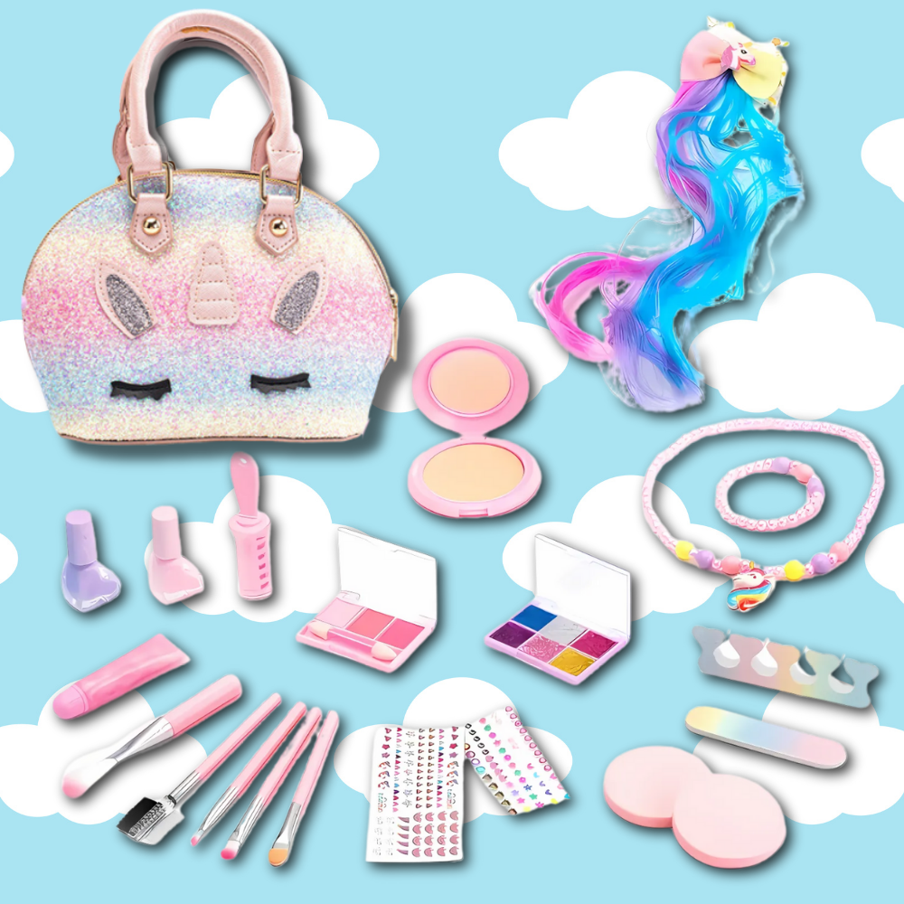 Children’s makeup and nail decorating set with carry case